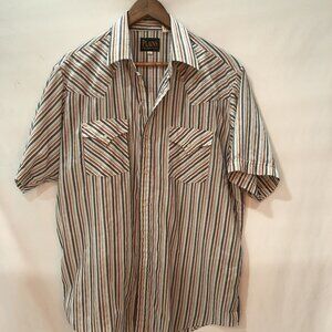 Plains Western Wear Striped Button Down